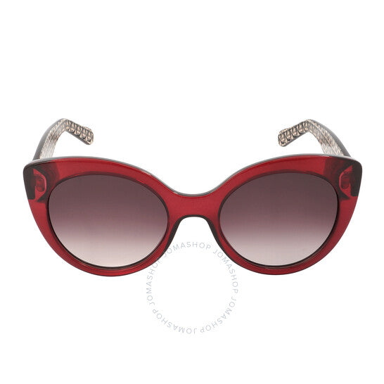 نظارات شمسية نسائية من فيراغامو، سلفاتوري بورجوندي متدرجة اللون، بتصميم فراشة