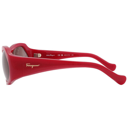 Salvatore Burgundy Wrap Ladies Sunglasses