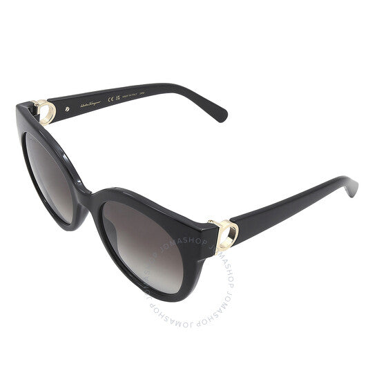 نظارات شمسية نسائية من فيراغامو، سلفاتوري، رمادية، بتصميم عين القطة