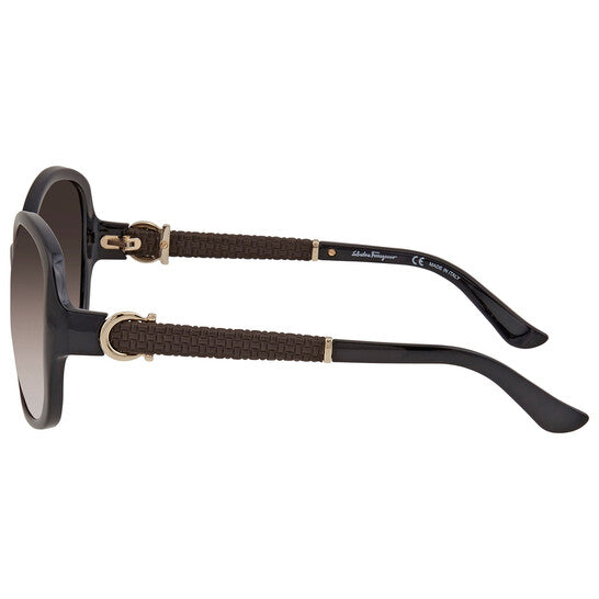 Salvatore Grey Gradient Butterfly Ladies Sunglasses