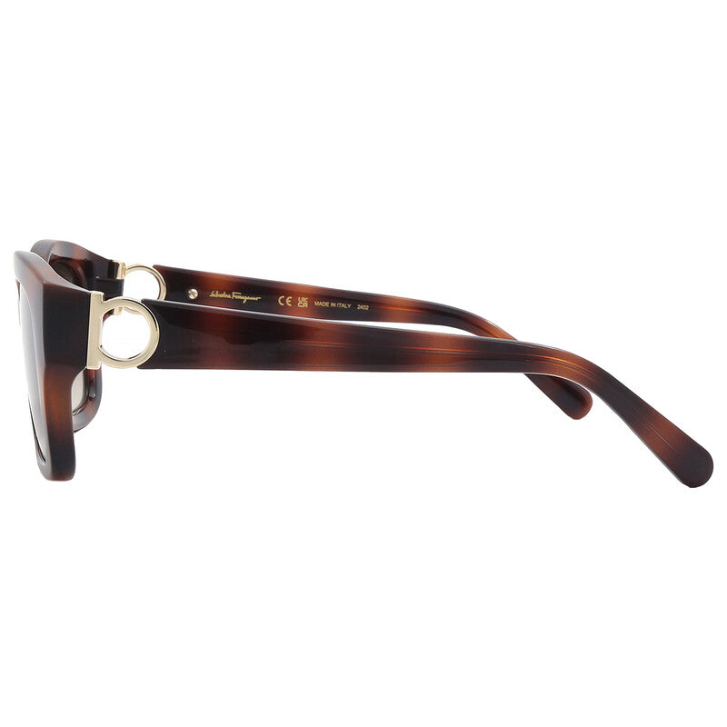 Salvatore Grey Gradient Square Ladies Sunglasses