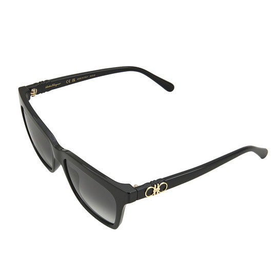 Grey Gradient Rectangular Ladies Sunglasses