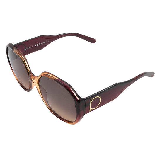 Grey Gradient Oval Ladies Sunglasses