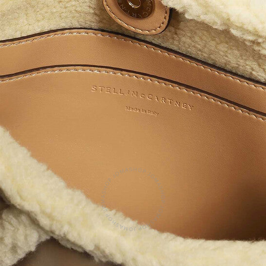 Stella McCartney, Ladies Sand Leather Logo Perforated Bag