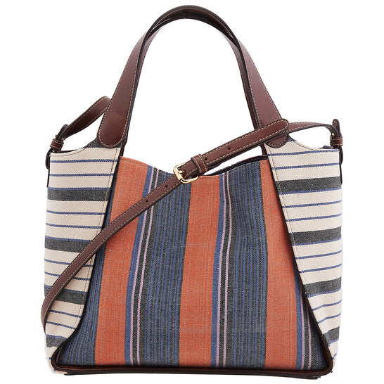 Stella McCartney, Logo Lettering Stripe Pattern Tote Bag