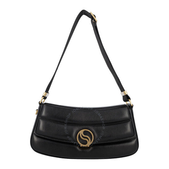 Stella McCartney, S-Wave Logo Plaque Padded Shoulder Bag