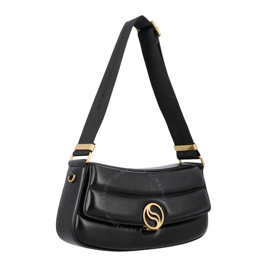 Stella McCartney, S-Wave Logo Plaque Padded Shoulder Bag