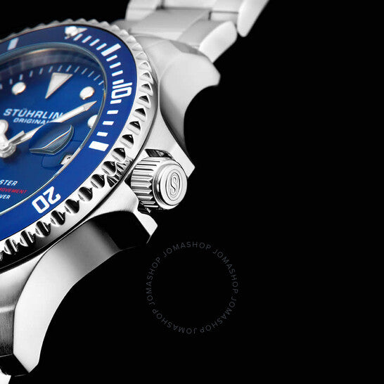 ساعة ستوهرلينغ أوريجينال، أكوادايفر أوتوماتيكية للرجال بمينا أزرق