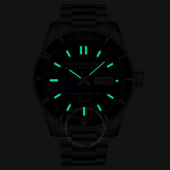 ساعة ستوهرلينغ أوريجينال، أكوادايفر أوتوماتيكية للرجال بمينا أزرق