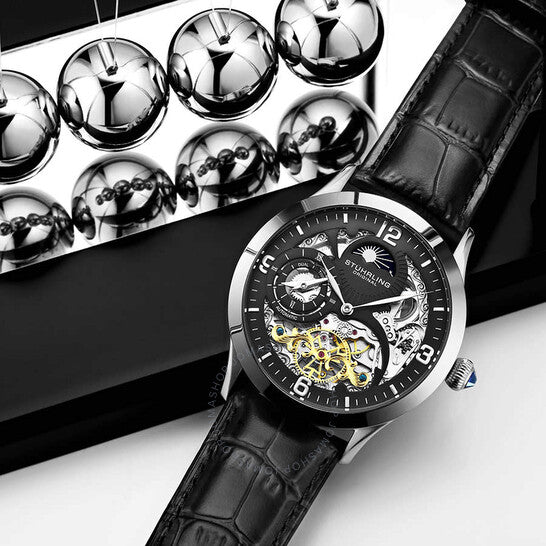 Stuhrling Original, Legacy Automatic Black Dial Men's Watch