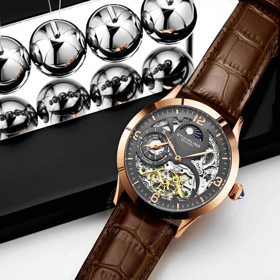 Stuhrling Original, Legacy Automatic Gunmetal Dial Men's Watch