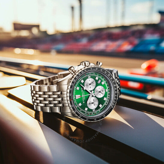 Stuhrling Original, Monaco Chronograph Quartz Green Dial Men's Watch
