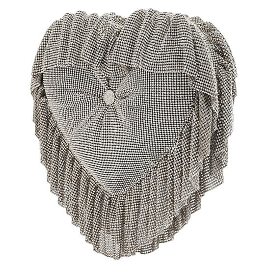 T By Alexander Wang, Crystal Mesh Heart Pillow Clutch