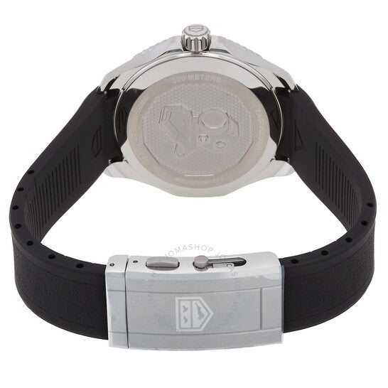 ساعة تاغ هوير أكواريسر أوتوماتيكية للرجال بمينا أسود