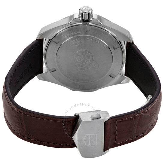 ساعة تاغ هوير أكواريسر أوتوماتيكية للرجال بمينا رمادي