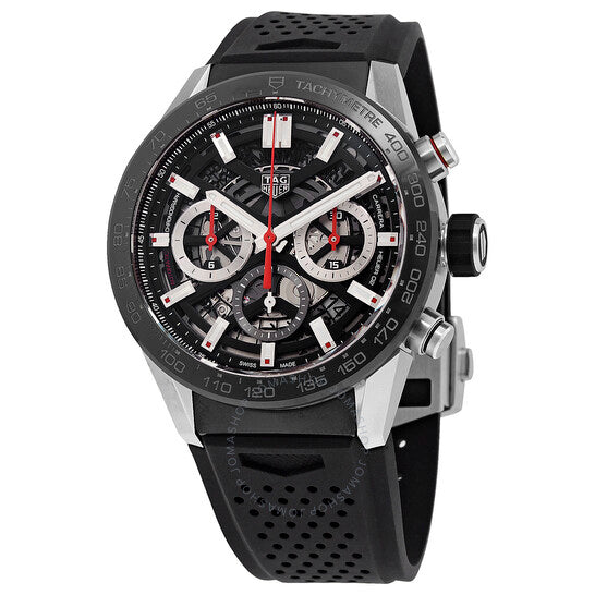 Tag Heuer, Carerra Chronograph Automatic Black Skeleton Dial Men's Watch