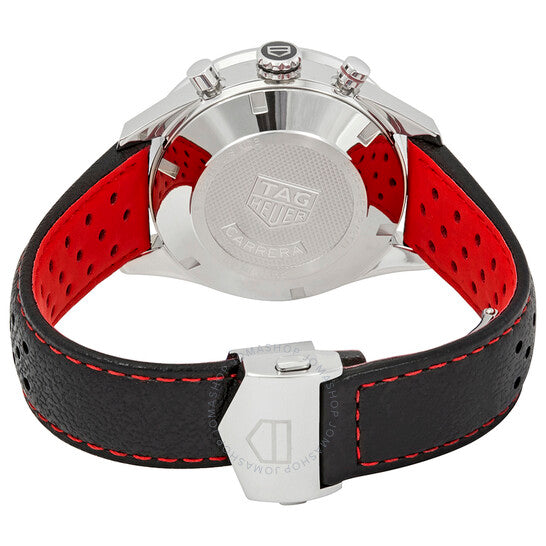 ساعة تاغ هوير كاريرا كرونوغراف أوتوماتيكية للرجال بمينا أسود