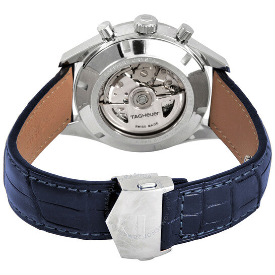 ساعة تاغ هوير كاريرا كرونوغراف أوتوماتيكية للرجال بمينا أزرق