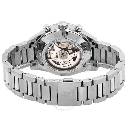 ساعة تاغ هوير كاريرا كرونوغراف أوتوماتيكية للرجال بمينا أزرق