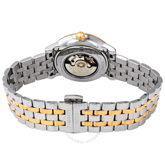 ساعة تيسوت كارسون أوتوماتيكية للسيدات بمينا فضي