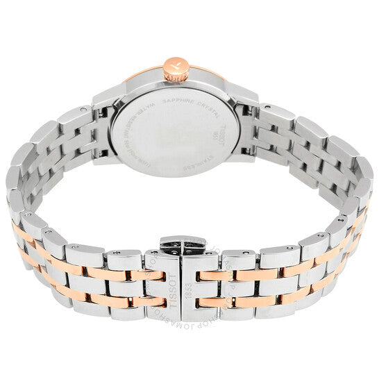 ساعة تيسوت كلاسيك دريم كوارتز للسيدات بمينا أبيض