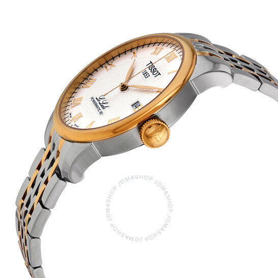 ساعة تيسو لو لوكل الأوتوماتيكية للرجال بمينا فضي