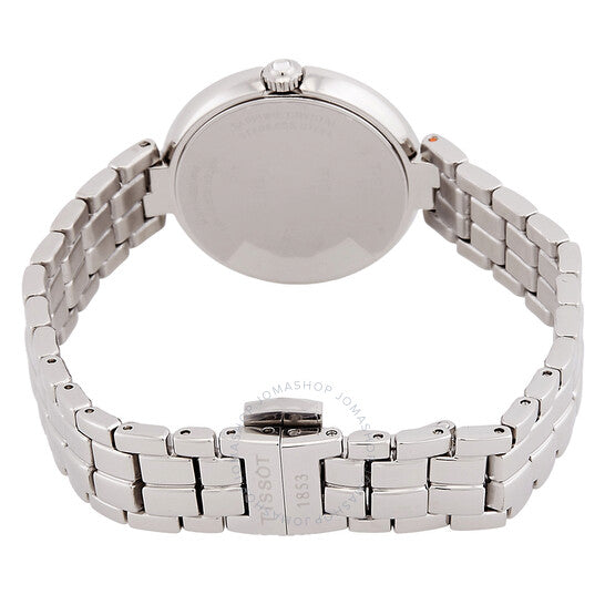 ساعة تي-ليدي كوارتز نسائية من تيسوت، بمينا وردي مرصعة بالألماس