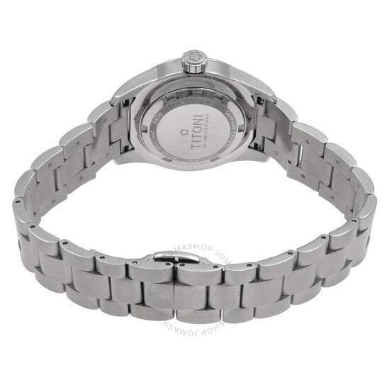 ساعة تيتوني ايرماستر أوتوماتيكية للسيدات بمينا فضي