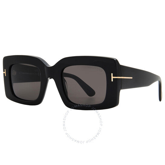 Tom Ford, Brigitta Smoke Rectangular Ladies Sunglasses