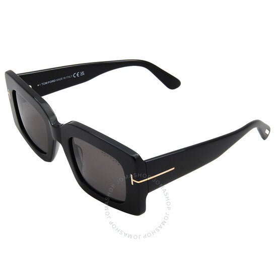 Tom Ford, Brigitta Smoke Rectangular Ladies Sunglasses