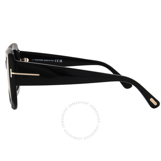 Tom Ford, Carla Polarized Smoke Square Ladies Sunglasses