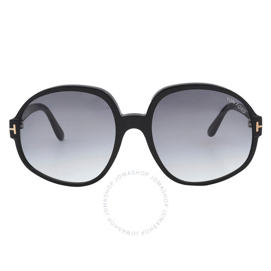Tom Ford, Claude Smoke Gradient Oversized Ladies Sunglasses