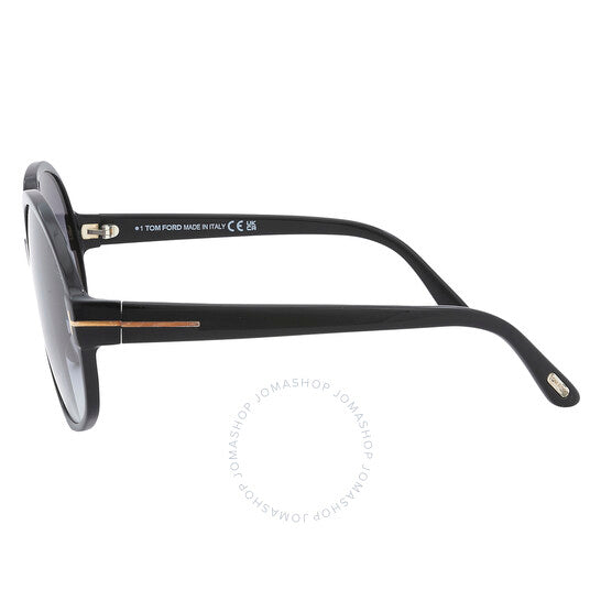 Tom Ford, Claude Smoke Gradient Oversized Ladies Sunglasses