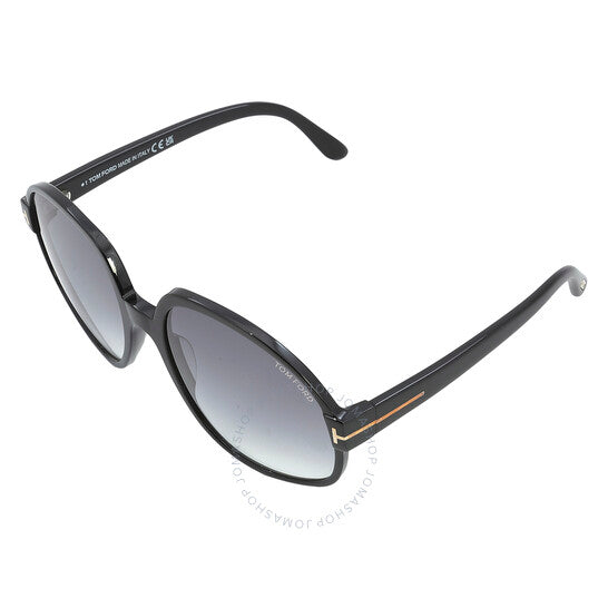 Tom Ford, Claude Smoke Gradient Oversized Ladies Sunglasses