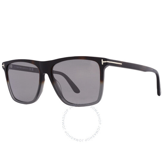 نظارات شمسية توم فورد فليتشر سموكي ميرور مربعة للرجال