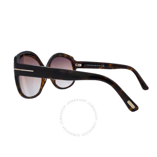 Tom Ford, Chiara Brown Gradient Butterfly Ladies Sunglasses
