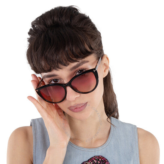 Tom Ford, Isabella Sand Pink Gradient Cat Eye Ladies Sunglasses