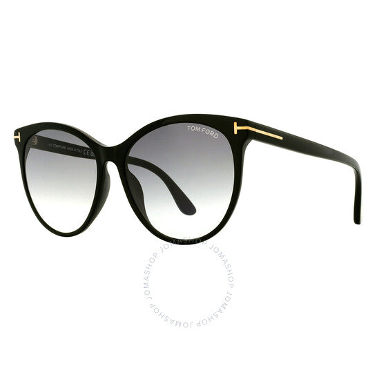 نظارات شمسية نسائية من توم فورد، ماكسيم دخان متدرج، بتصميم عين القطة