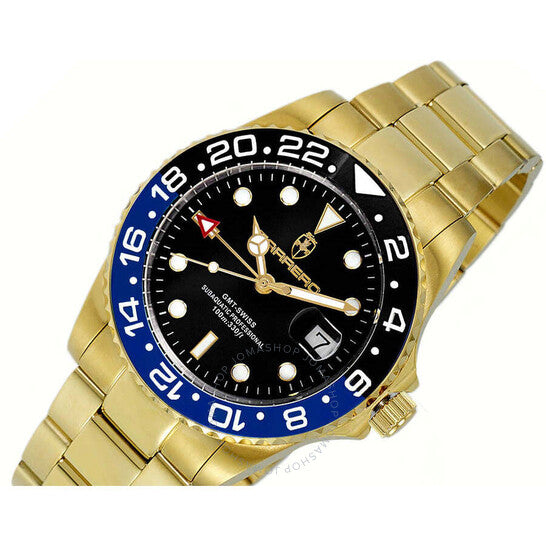 Torino Carrero, Subaquatic GMT Quartz Black Dial Men's Watch