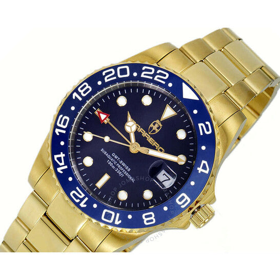 Torino Carrero, Subaquatic GMT Quartz Blue Dial Men's Watch