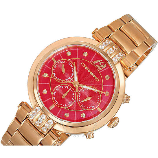 Torino Carrero, Adelina GMT Quartz Red Dial Ladies Watch