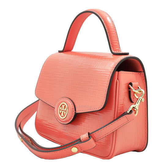Tory Burch, Coral Crush Robinson Small Top-Handle Bag