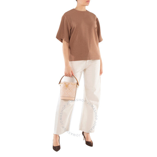 Tory Burch, Mini T Monogram Embossed Bucket Bag