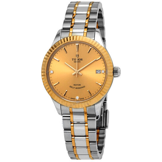 Tudor, Automatic Diamond Champagne Dial Ladies 34 mm Watch