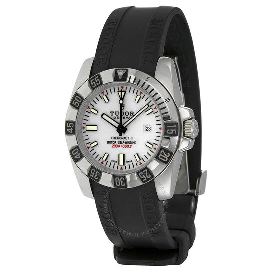 Tudor, Hydronaut II White Dial Black Rubber Ladies Watch