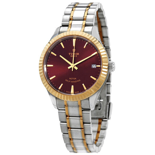 Tudor, Style Automatic Burgundy Dial Ladies 34 mm Watch