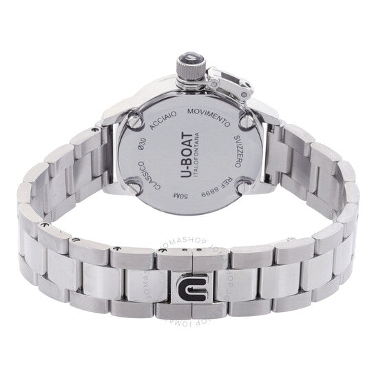 ساعة يو بوت كلاسيكو كوارتز نسائية بمينا سوداء