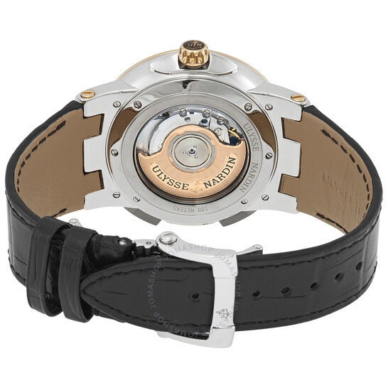 ساعة أوليس ناردين التنفيذية الأوتوماتيكية ثنائية التوقيت للرجال