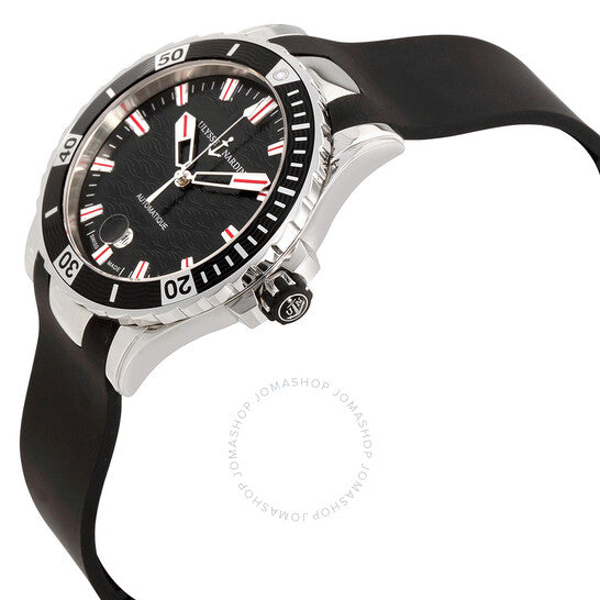 ساعة أوليس ناردين ليدي دايفر أوتوماتيكية للسيدات من المطاط