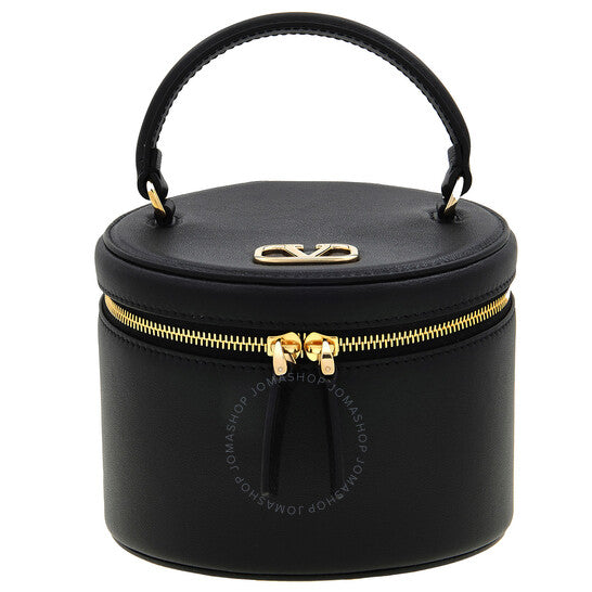 Valentino Garavani, V Logo Signature Leather Vanity Case